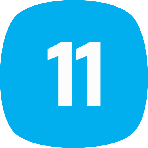 numero 11 icono gratis