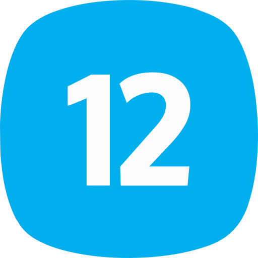 numero 12 icono gratis