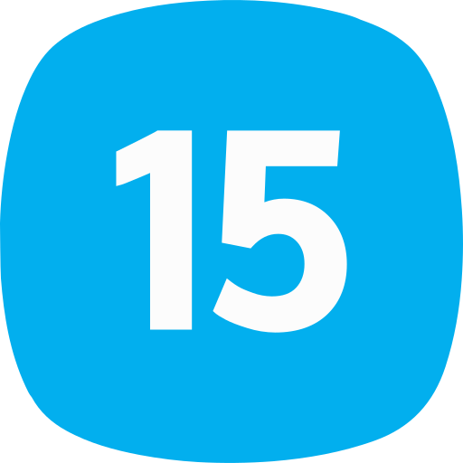 numero 15 icono gratis