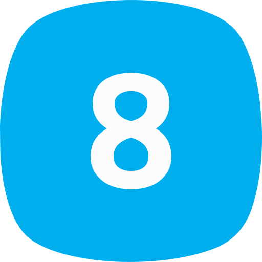 numero 8 icono gratis