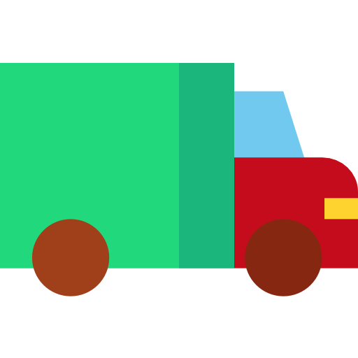 Truck Basic Straight Flat icon