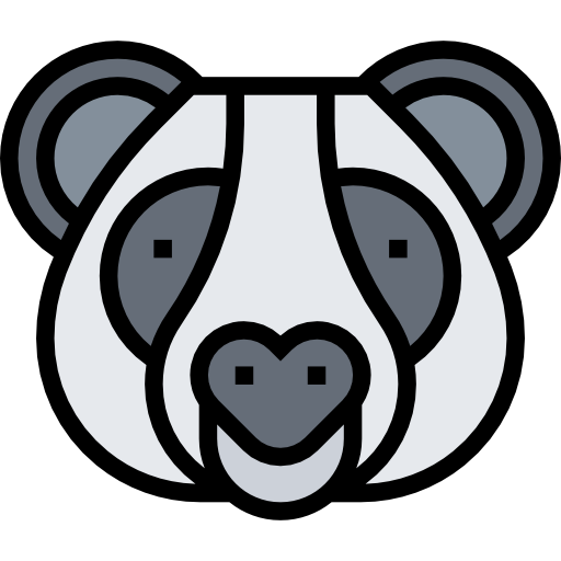 oso panda icono gratis