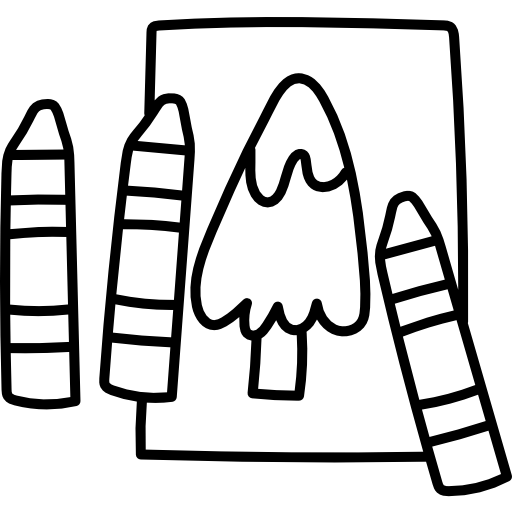 lápices de color icono gratis