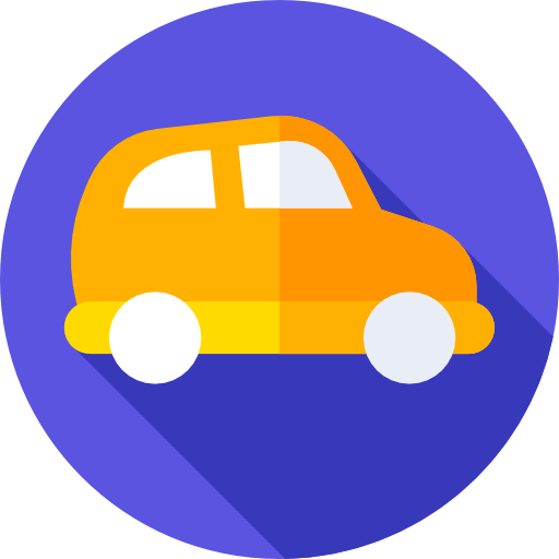 Car Flat Circular Flat icon