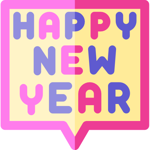 feliz año nuevo icono gratis