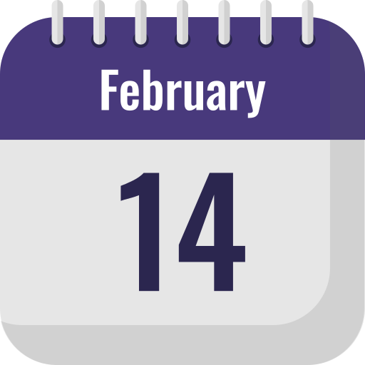 February 14 free icon