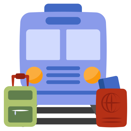 viaje en tren icono gratis