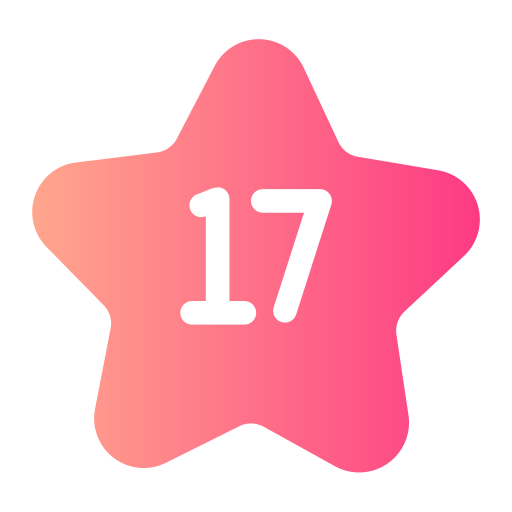 diecisiete icono gratis