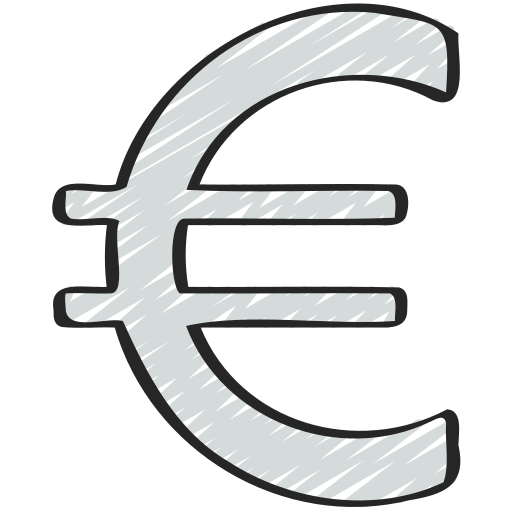 signo del euro icono gratis