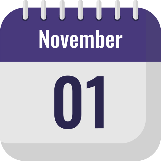 01 de noviembre icono gratis