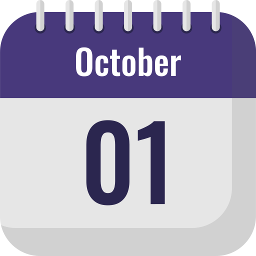 1 de octubre icono gratis