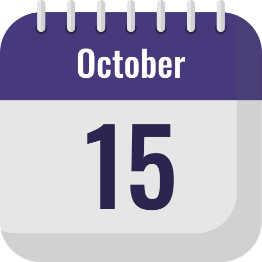 15 de octubre icono gratis