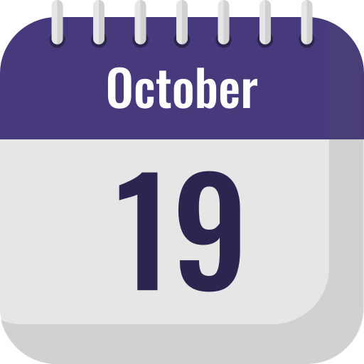 19 de octubre icono gratis