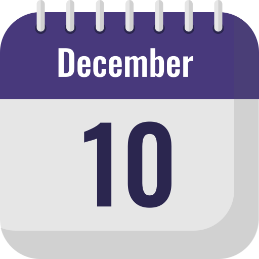 10 de diciembre icono gratis