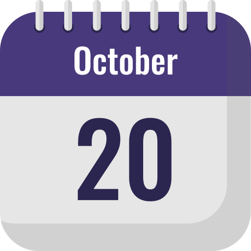 20 de octubre icono gratis