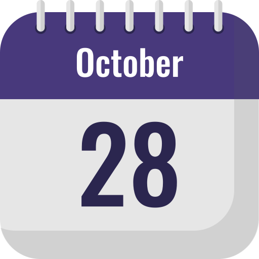 28 de octubre icono gratis