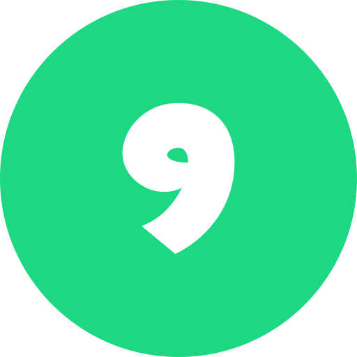 numéro 9 Icône gratuit numéro 9 Icône gratuit