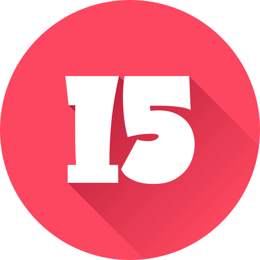 numero 15 icono gratis