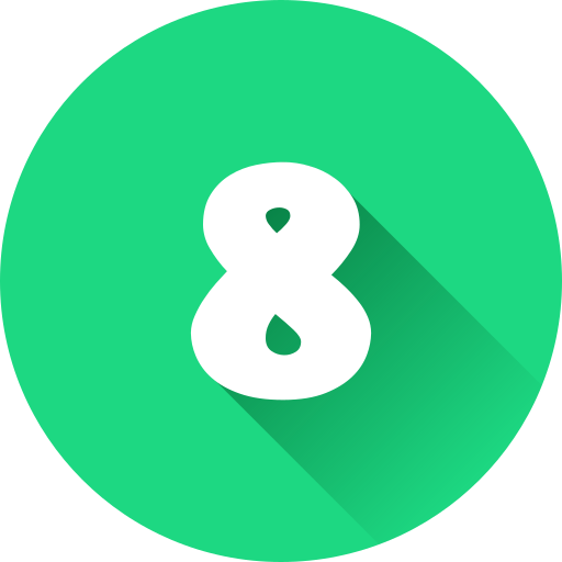 numero 8 icono gratis