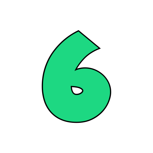 número 6 grátis ícone número 6 grátis ícone