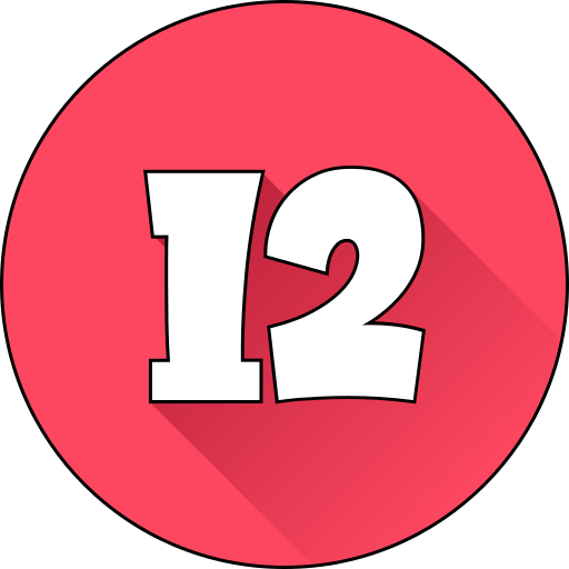 numero 12 icono gratis