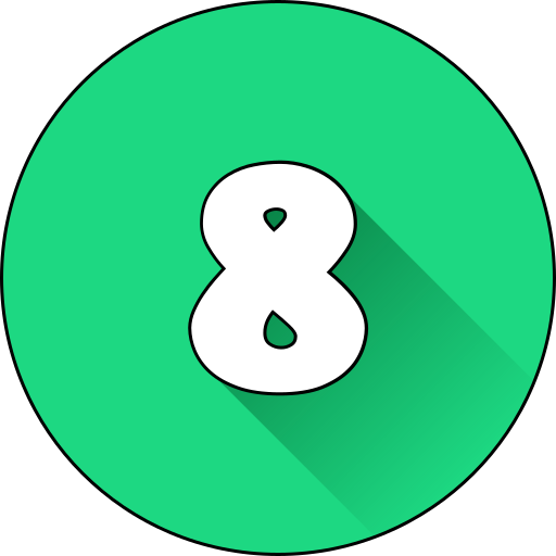 numero 8 icono gratis