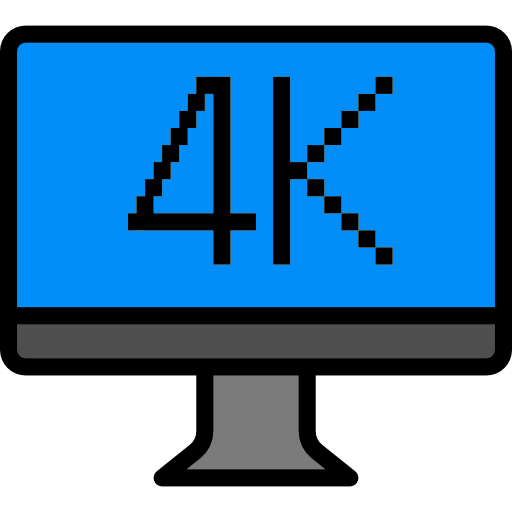 4k Icône gratuit 4k Icône gratuit