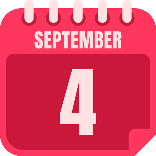 4 de septiembre icono gratis