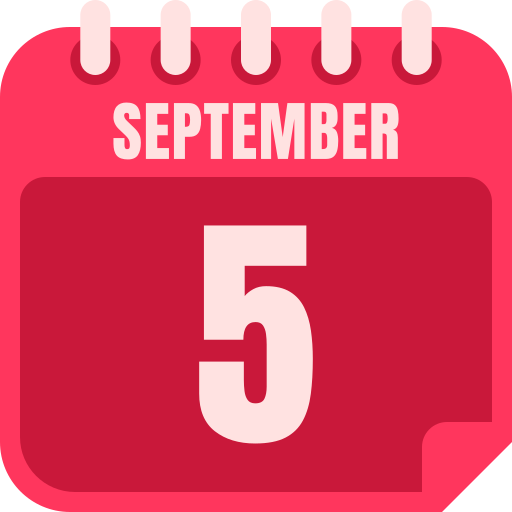 5 de septiembre icono gratis