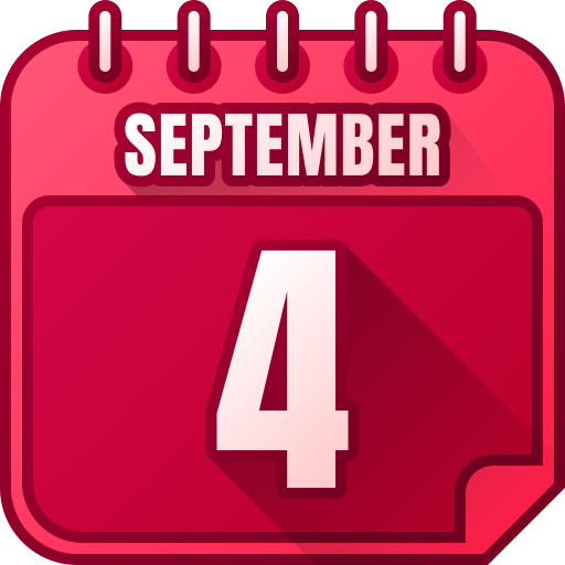 4 de septiembre icono gratis