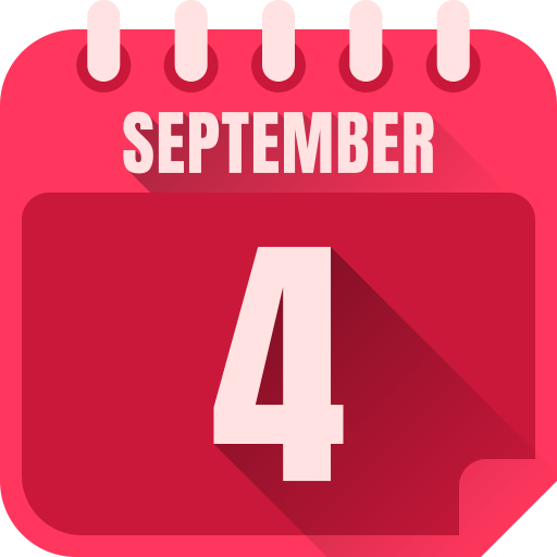 4 de septiembre icono gratis