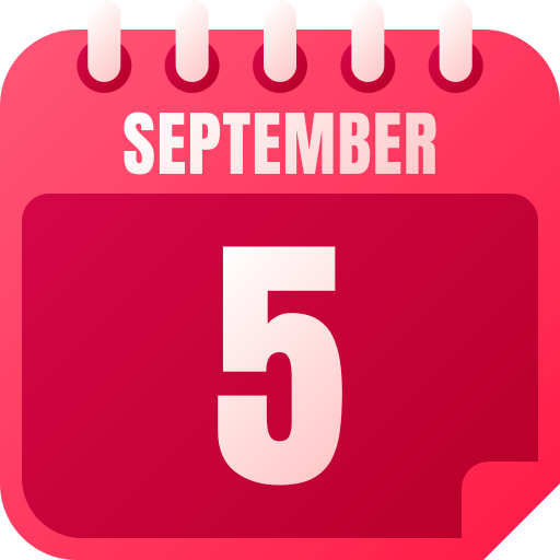 5 de septiembre icono gratis