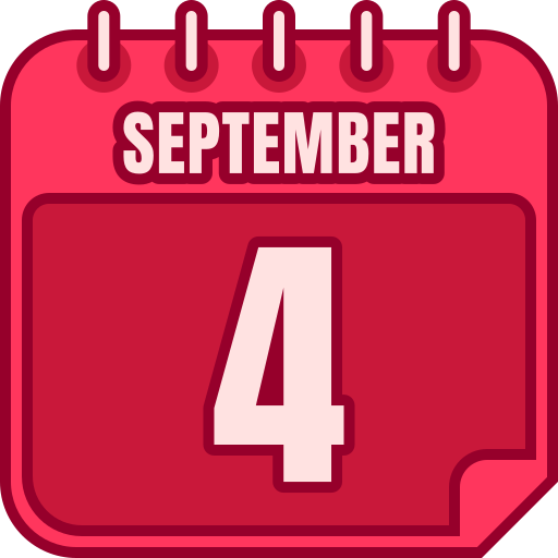 4 de septiembre icono gratis