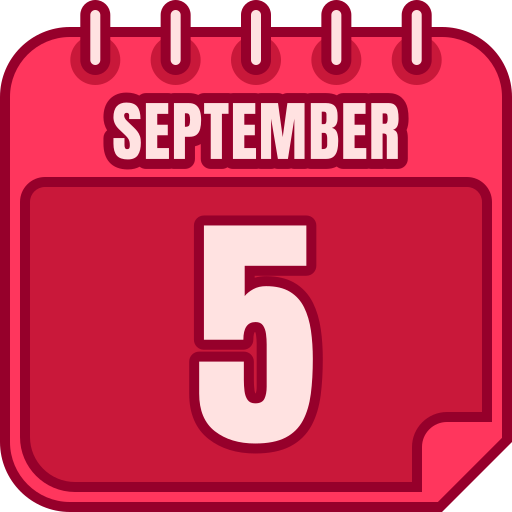 5 de septiembre icono gratis