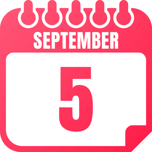 5 de septiembre icono gratis