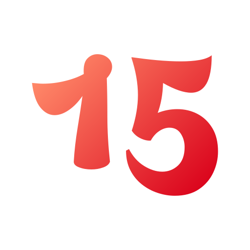 numero 15 icono gratis