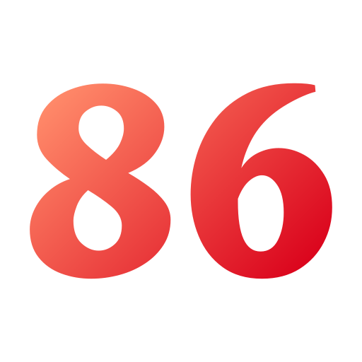 86 Icône gratuit 86 Icône gratuit