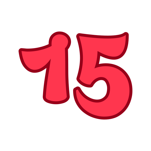 numero 15 icono gratis