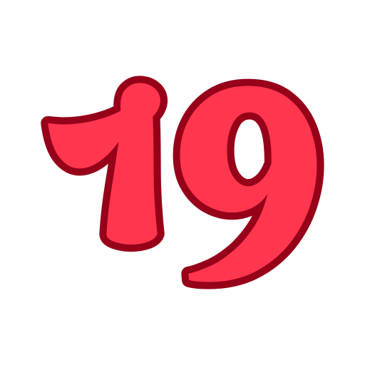 número 19 grátis ícone número 19 grátis ícone