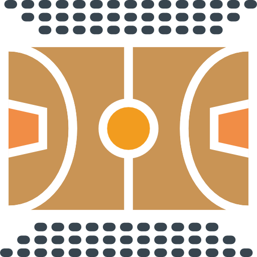 cancha de baloncesto icono gratis