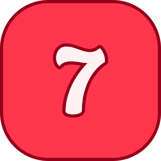 numero 7 icono gratis