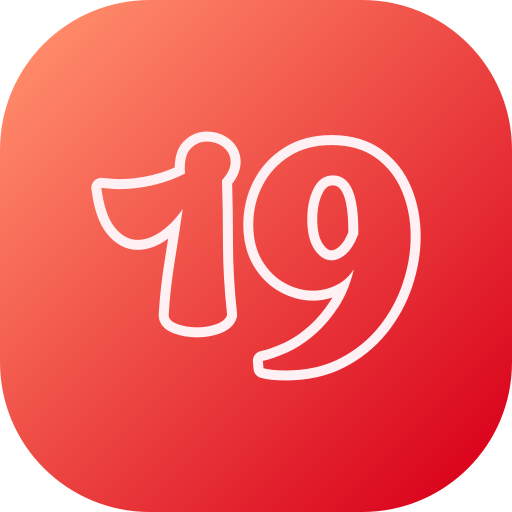 número 19 grátis ícone número 19 grátis ícone