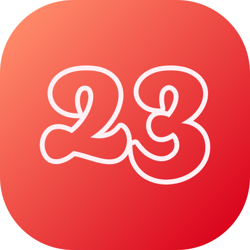 número 23 icono gratis