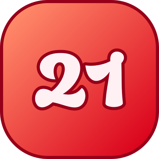 número 21 icono gratis