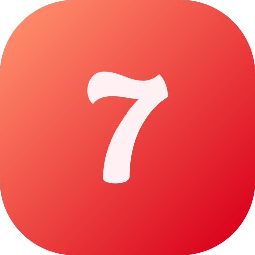 numero 7 icono gratis