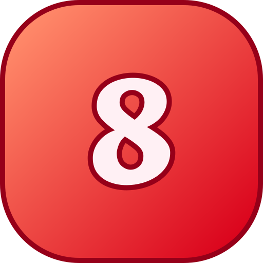 numero 8 icono gratis