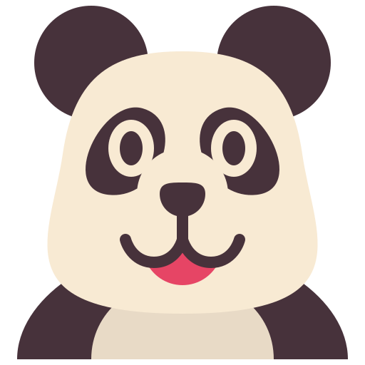 oso panda icono gratis