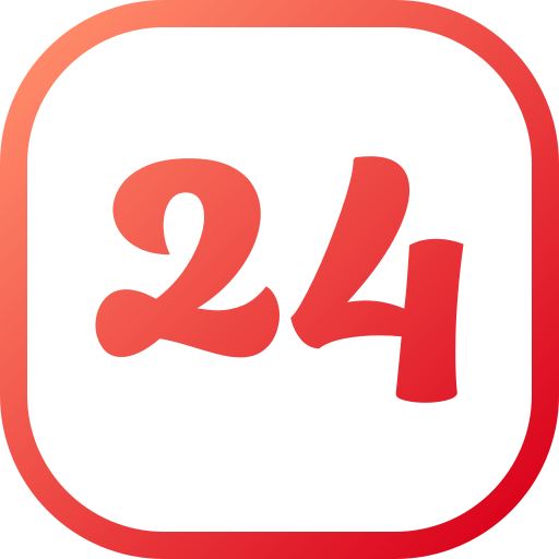 número 24 icono gratis