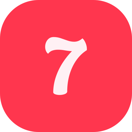 numero 7 icono gratis