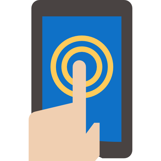 pantalla táctil icono gratis